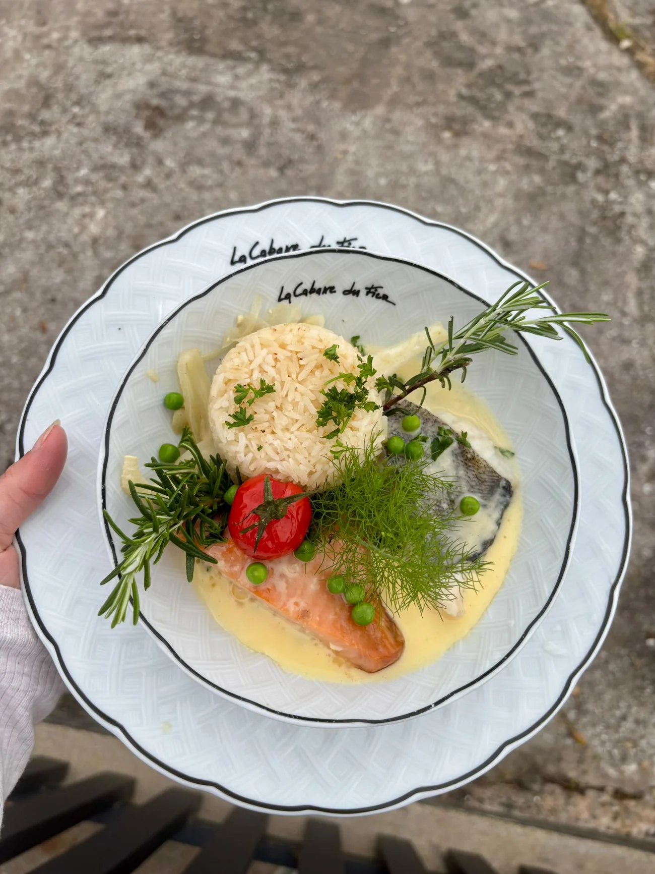 Assiette du marché dressée